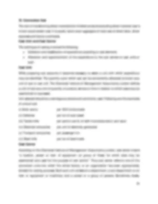 Cost and Management Accounting I | Lecture notes Cost Management | Docsity
