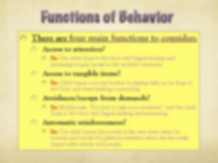 Understanding Behavior Function: Direct & Social Access, Escape ...