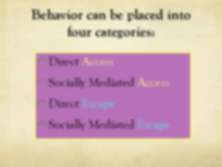 Understanding Behavior Function: Direct & Social Access, Escape ...