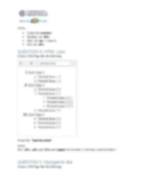 HTML and CSS Lab Exercises | Essays (high school) History | Docsity