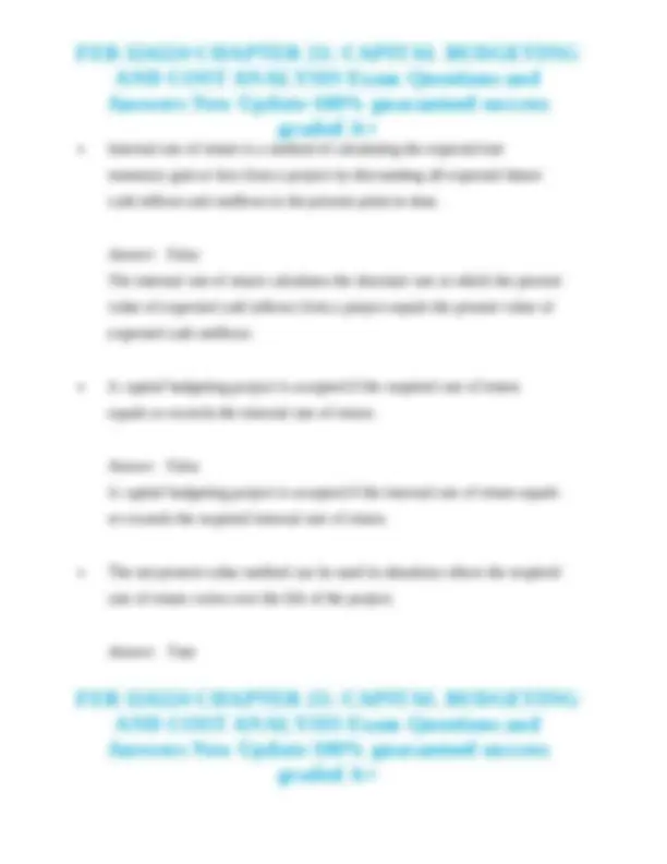 FEB 324224 CHAPTER 21: CAPITAL BUDGETING AND COST ANALYSIS Exam ...