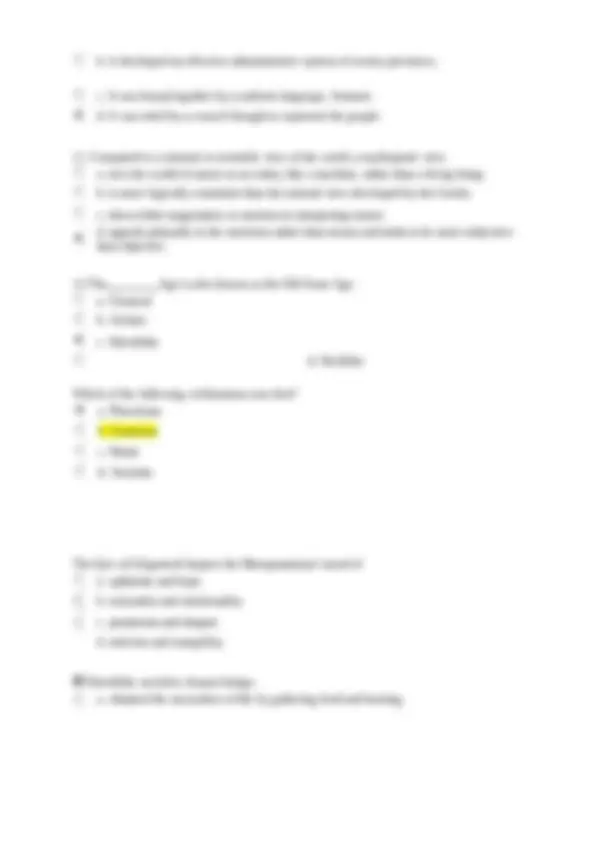 Liberty University-HIEU 201|Chapter 1 test Western Civilization ...