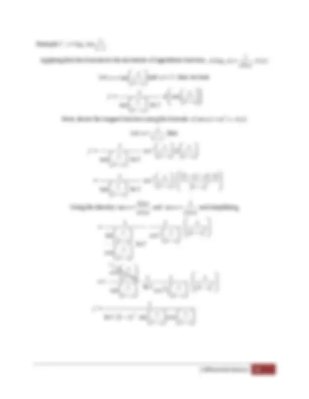Math 1075 Derivatives of Transcendental Functions | Lecture notes Mathematics ...