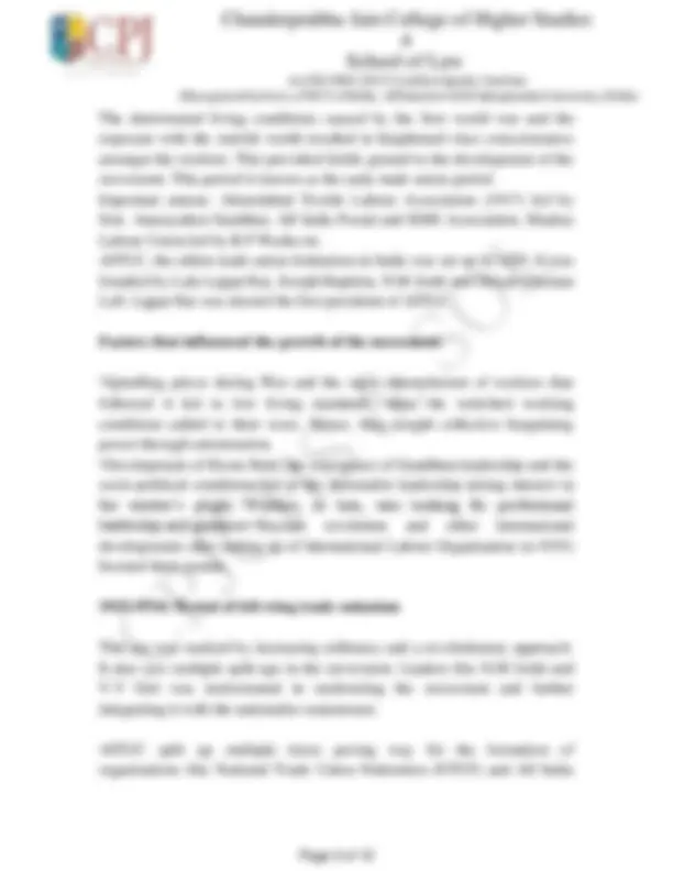 unit 1 of labour law | Study notes Labour Law | Docsity