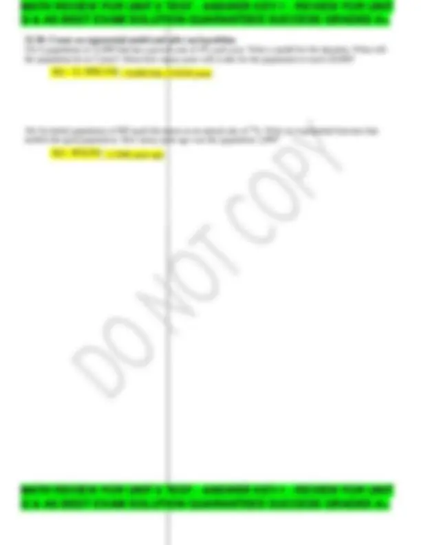 MATH REVIEW FOR UNIT 6 TEST - ANSWER KEY-1 - REVIEW FOR UNIT Q & AS ...
