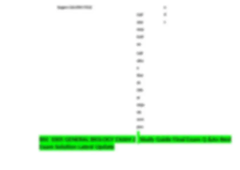 BSC 1005 GENERAL BIOLOGY EXAM 2 Study Guide Final Exam Q &As Best Exam ...