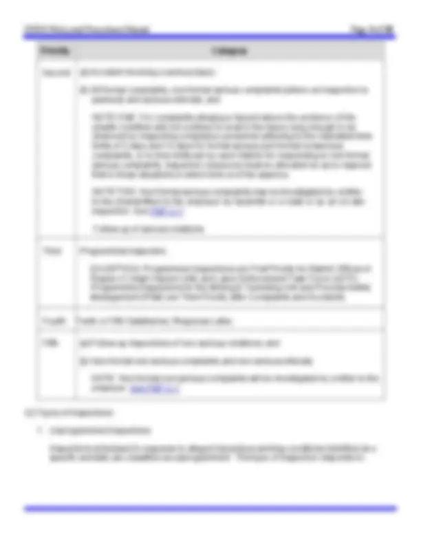 Pacp Inspection Form Examples INSPECTION PROCEDURES P&P C-1A | Study notes Construction | Docsity