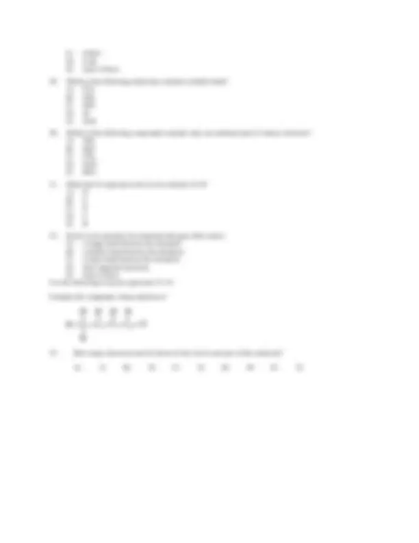 117 Practice Problems – Chapter 13 | Slides Molecular Structure | Docsity