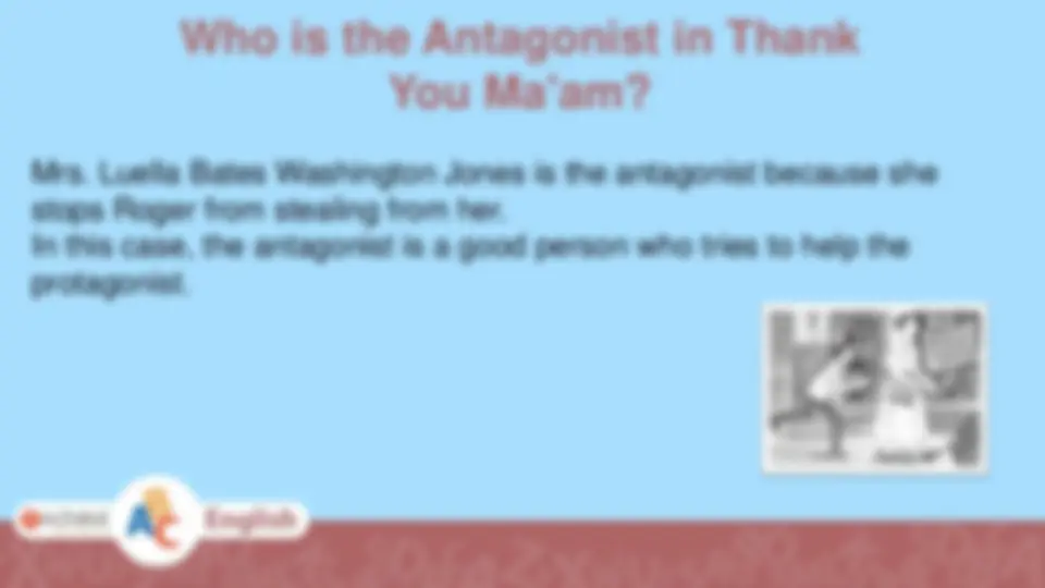 Short Story- Thank You Ma'am By Langston Hughes ... | Lecture notes ...