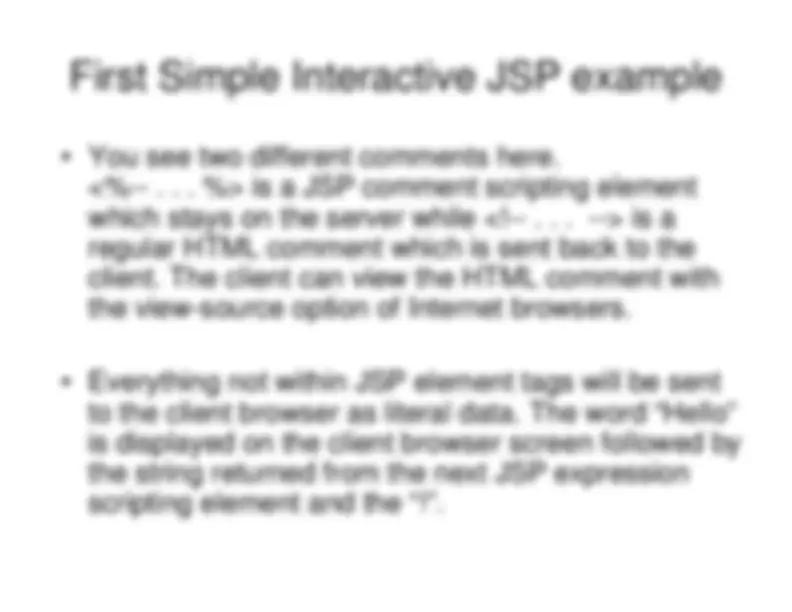 First Simple Interactive JSP example | Lecture notes Programming ...