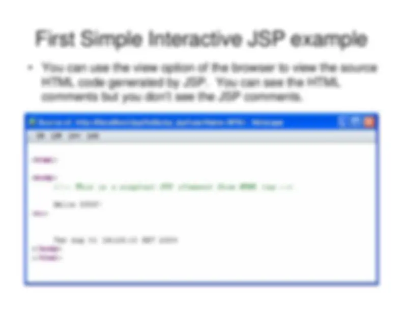 First Simple Interactive JSP example | Lecture notes Programming ...
