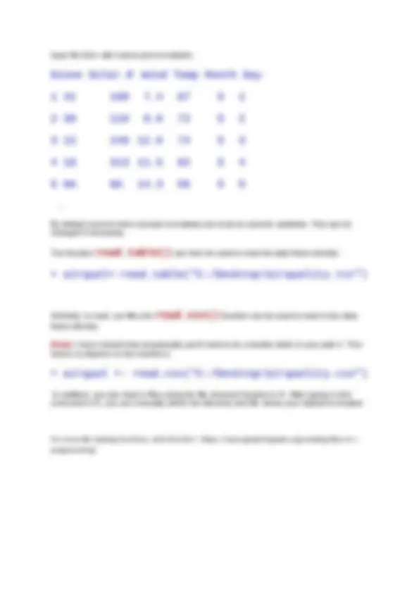Matrix in R Programming | Study notes Programming Languages | Docsity