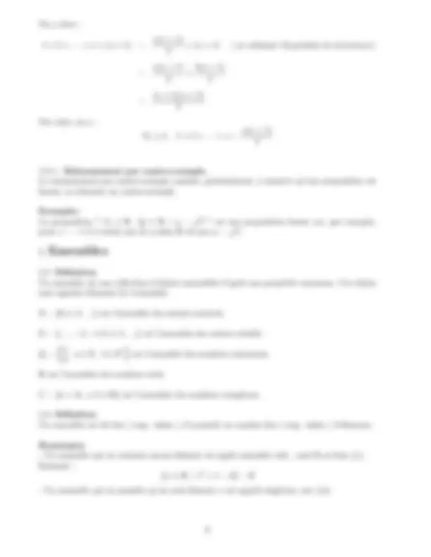 Cours et exercices des ensembles | Exercises Mathematics | Docsity