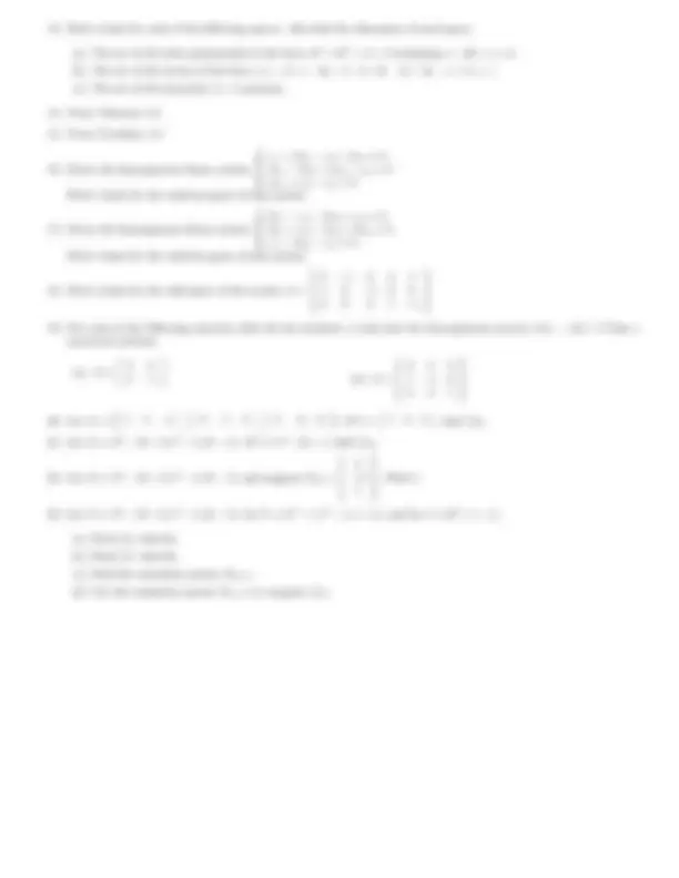 Linear Algebra Practice Problems | Study notes Linear Algebra | Docsity