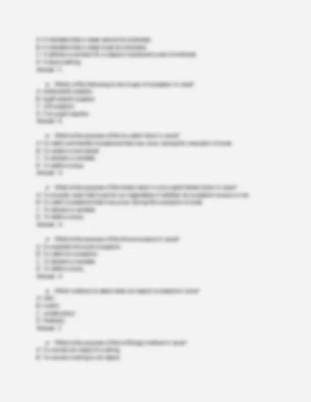 MCQs on Java | Quizzes Computer science | Docsity