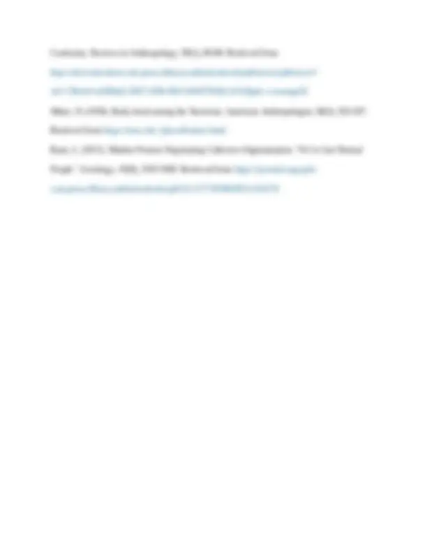 ANT 101 Week 5 Final Research Paper University of Arizona Global Campus ...