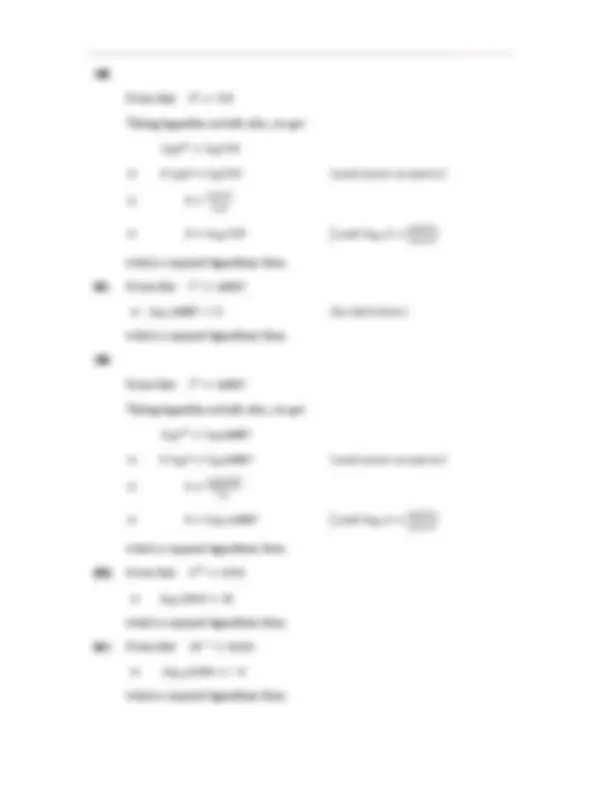 Logarithms lectures Note | Lecture notes Mathematics | Docsity