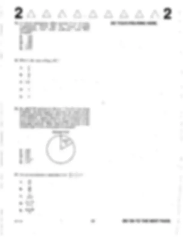 The ACT 2016-2017 - June 2017 ACT Form 74C | Exams Mathematics | Docsity