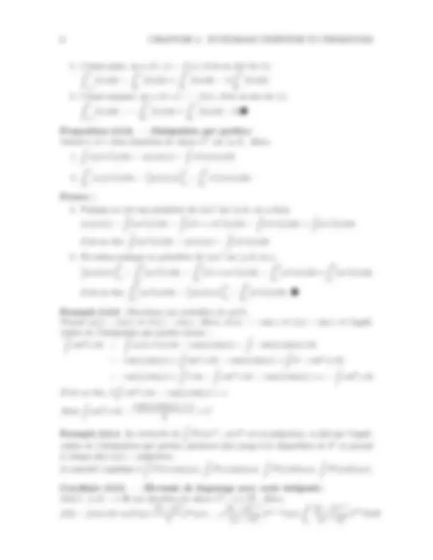 Calcul d'intégrales et des primitives | Study notes Mathematical ...