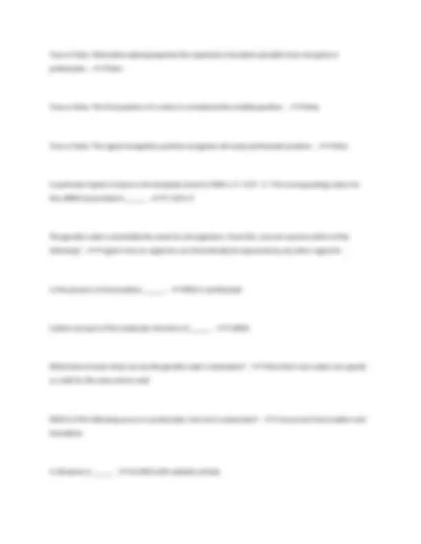 BIOL 133 Exam 4- Chapters 16 - 20 Questions and Answers (Verified ...