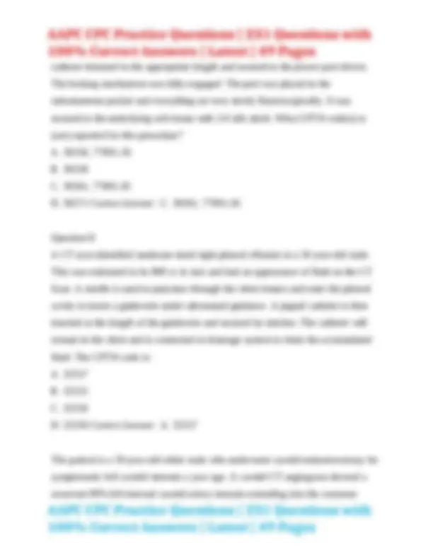 AAPC CPC Practice Questions | 231 Questions with 100% Correct Answers ...