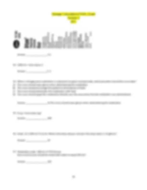 Dosage Calculations FINAL Exam Version 2 | Exams Nursing | Docsity