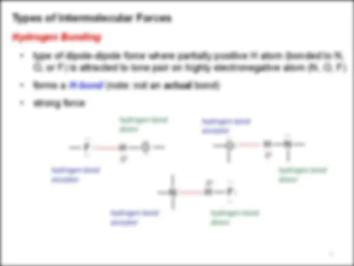Slides over intermolecular forces | Slides Chemistry | Docsity