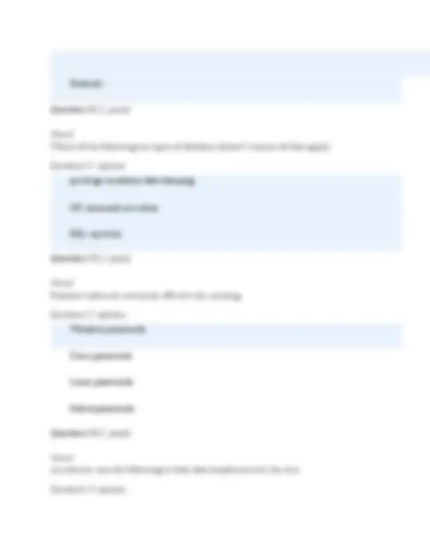 Ethical_hacking Questions and Answers | Quizzes Computer Science | Docsity