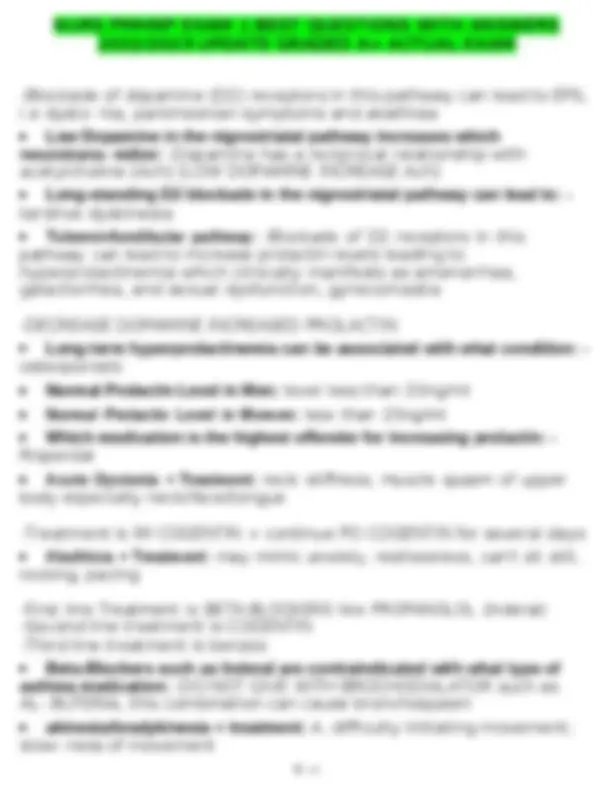 NURS PMHNP EXAM 1 BEST QUESTIONS WITH ANSWERS 2022/2023 UPDATE GRADED ...