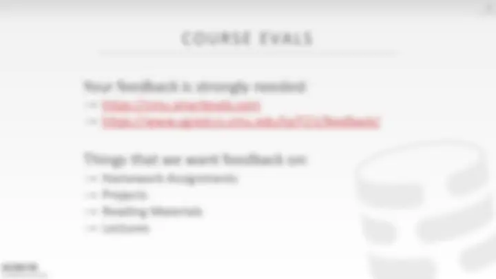 Intro to Database Systems Final Review | Study notes Database ...