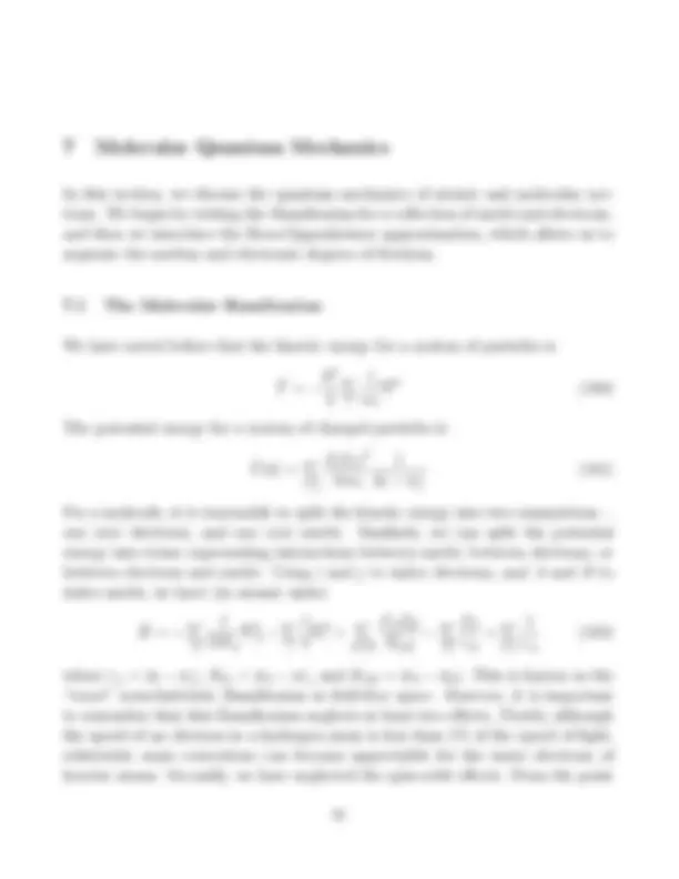 Elementary Quantum Chemistry Review | Lecture notes Quantum Mechanics ...