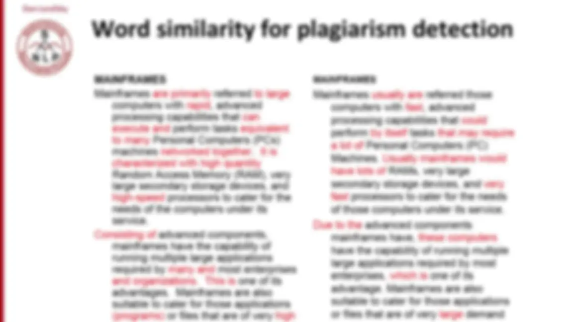 Vector Semantics | Lecture notes Vector Analysis | Docsity