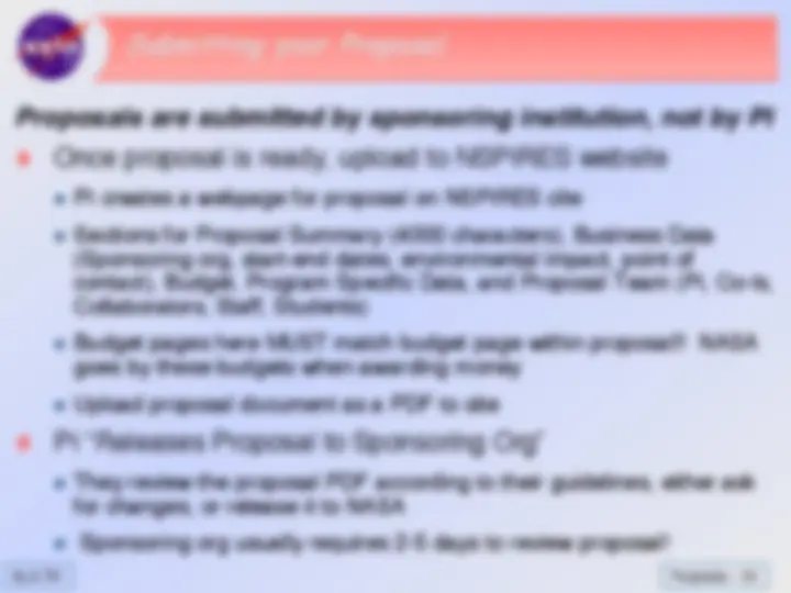 Research: Start to Finish Writing NASA Proposals | Lecture notes ...