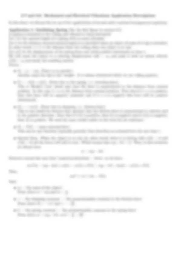 Exam 2 Review for Second Order Equations | Study notes Differential ...