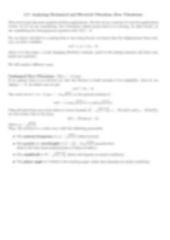 Exam 2 Review for Second Order Equations | Study notes Differential ...