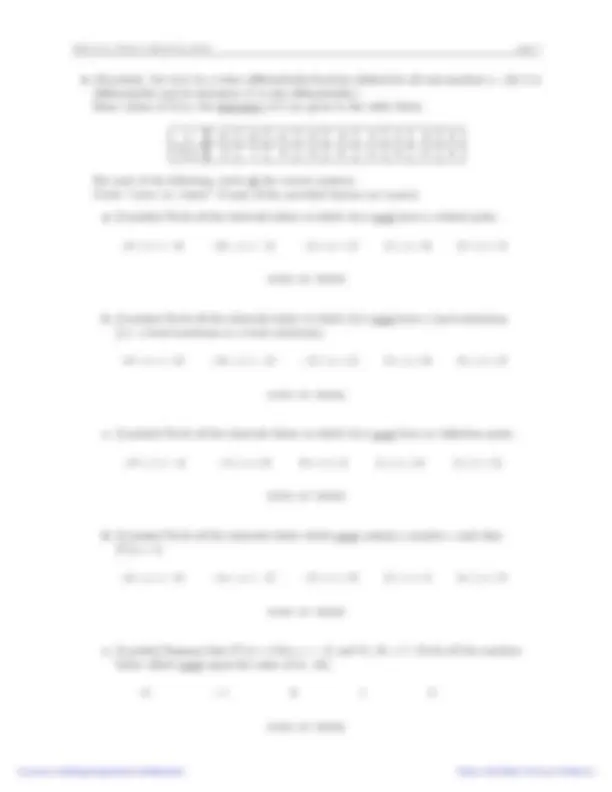 Math 115 Exam 2 Practice Problems: Calculus and Optimization | Exams ...