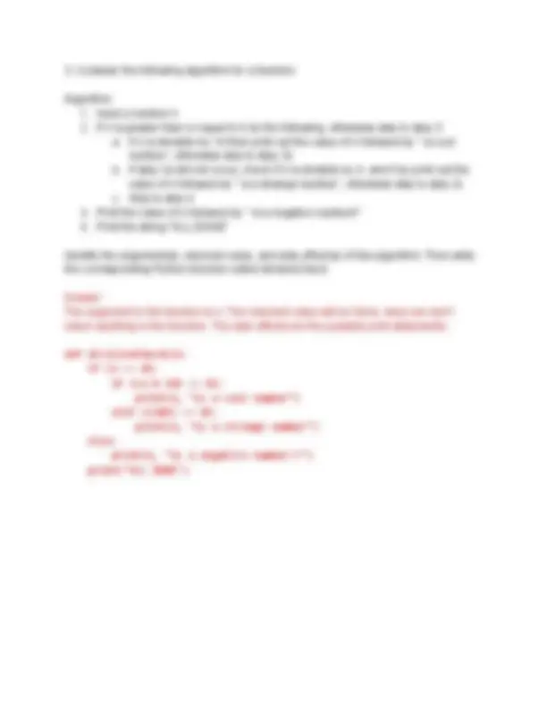 Quiz1 Practice & Answers | Slides Algorithms and Programming | Docsity