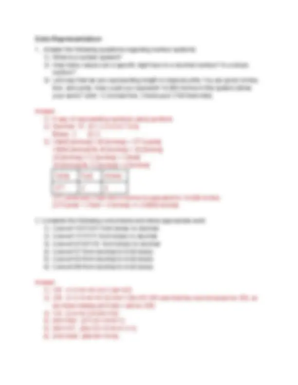 Quiz1 Practice & Answers | Slides Algorithms and Programming | Docsity