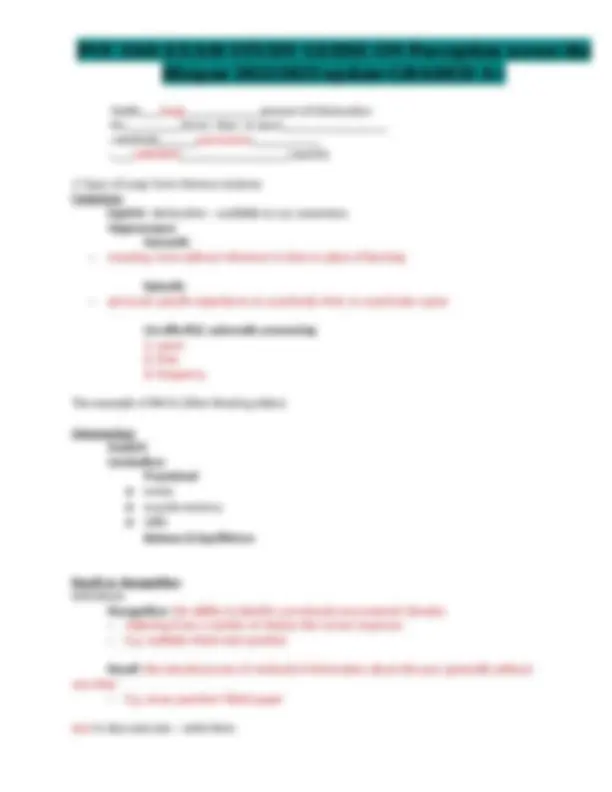 PSY 3341 EXAM STUDY GUIDE ON Perception across the lifespan 2022/2023 ...