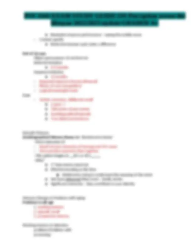 PSY 3341 EXAM STUDY GUIDE ON Perception across the lifespan 2022/2023 ...