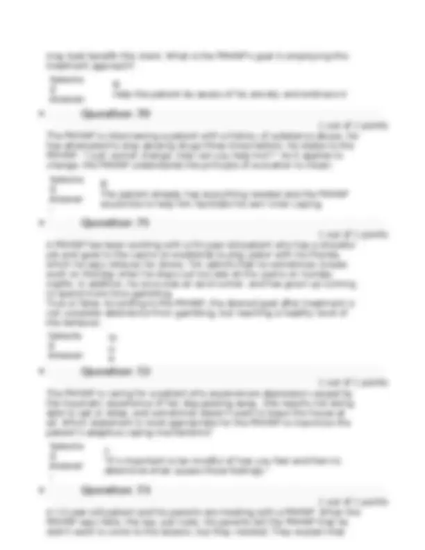 Review Test Submission: Week 11 Final Exam | Exams Nursing | Docsity