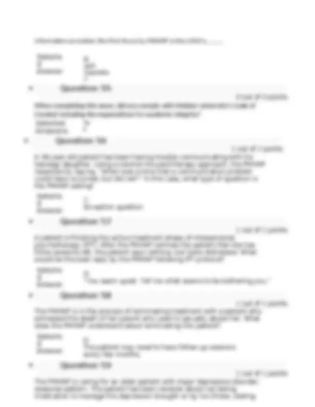 Review Test Submission: Week 11 Final Exam | Exams Nursing | Docsity