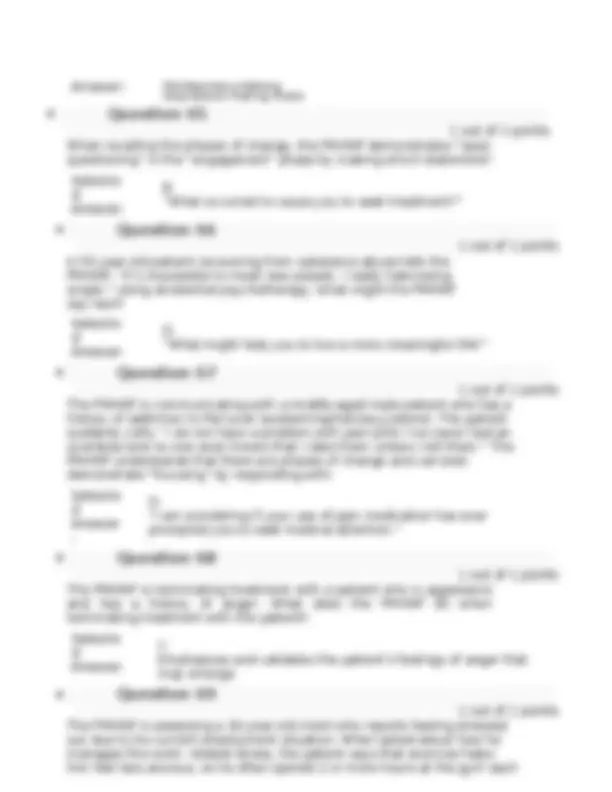 Review Test Submission: Week 11 Final Exam | Exams Nursing | Docsity