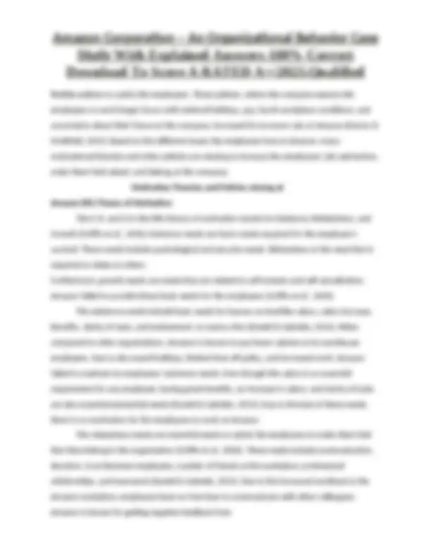 Bezosism Amazon Corporation – An Organizational Behavior Case Study With ...