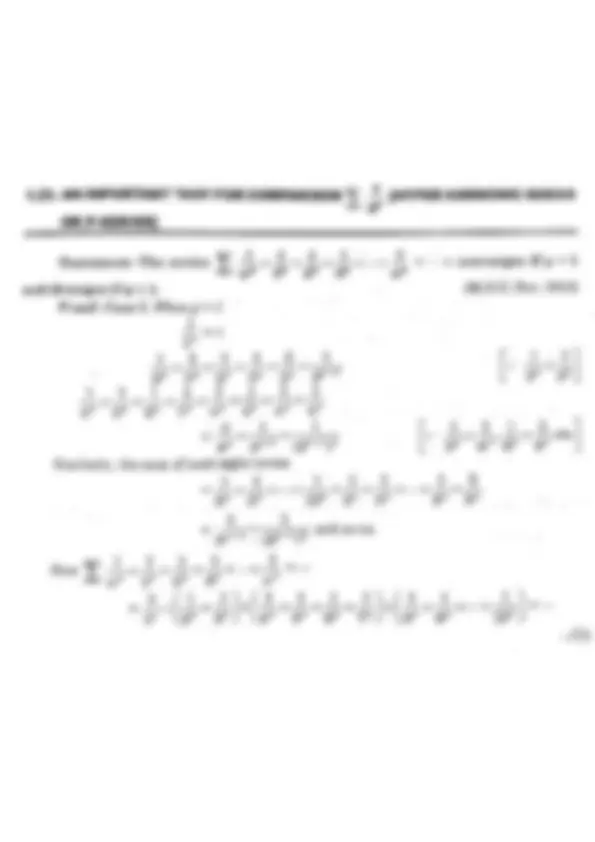 Infinite Series Mathematics | Lecture notes Mathematics | Docsity