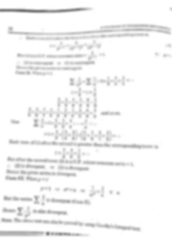 Infinite Series Mathematics | Lecture notes Mathematics | Docsity