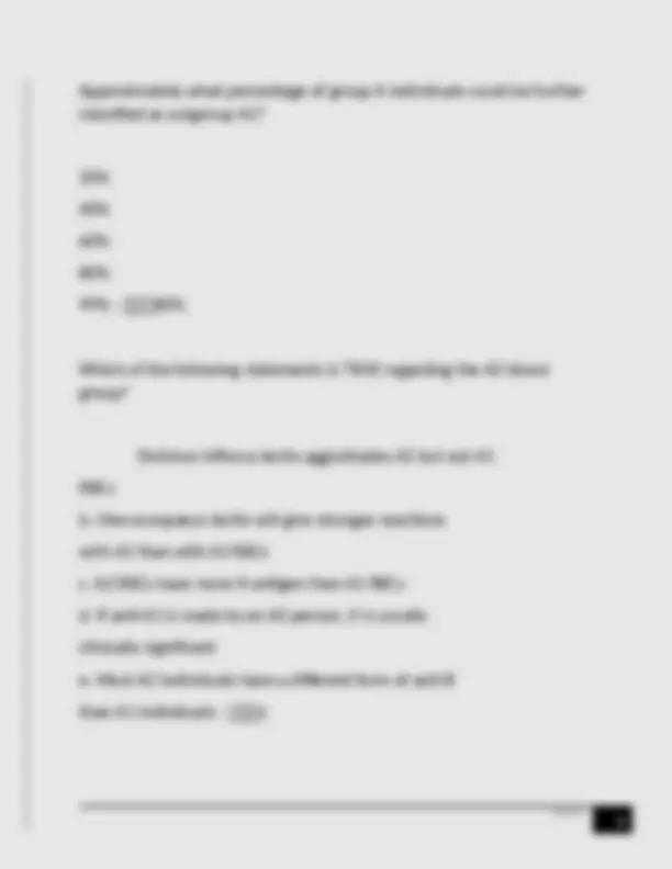 Sbb Lab Math SBB- ABO Questions with Complete Solutions | Exams Biology | Docsity