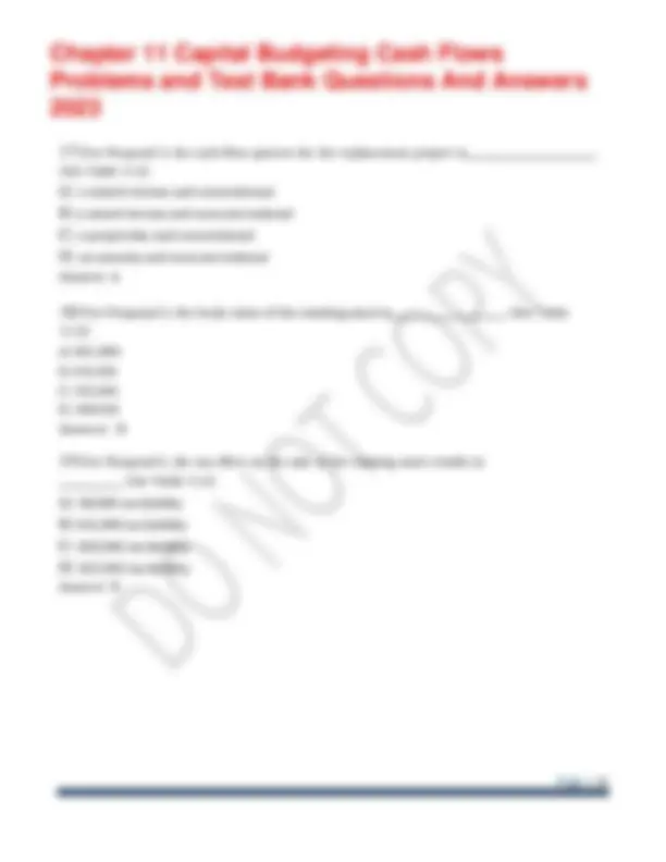 Chapter 11 Capital Budgeting Cash Flows Problems and Test Bank ...