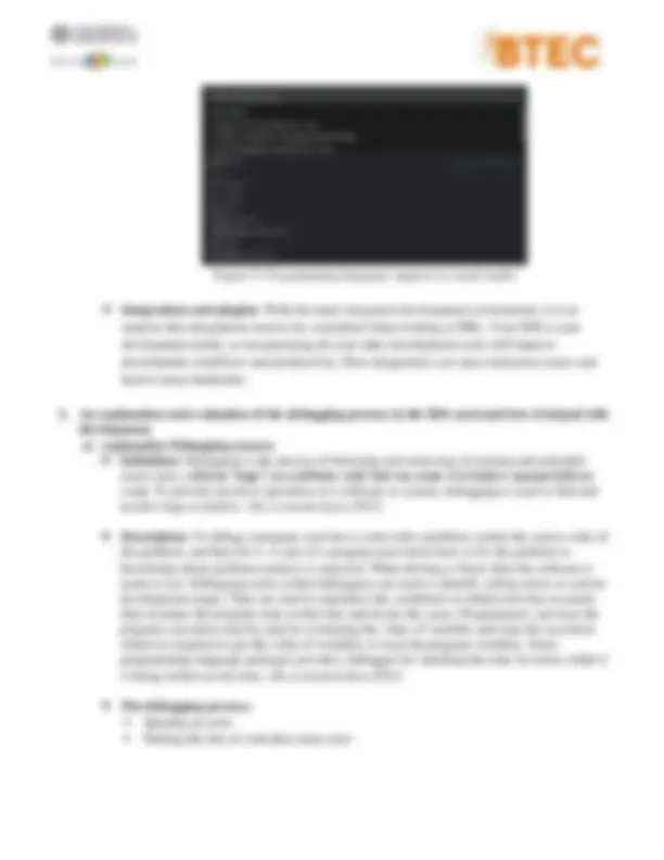 Assignment Title Analysis and Design a solution for procedural ...