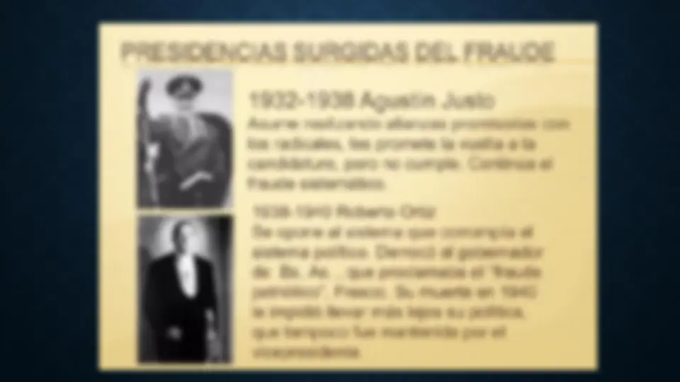 Decada Infame periodo 1930 | Diapositivas de Historia | Docsity